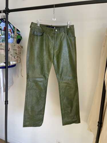 Earl Jean Earl Jean Green Leather Pants