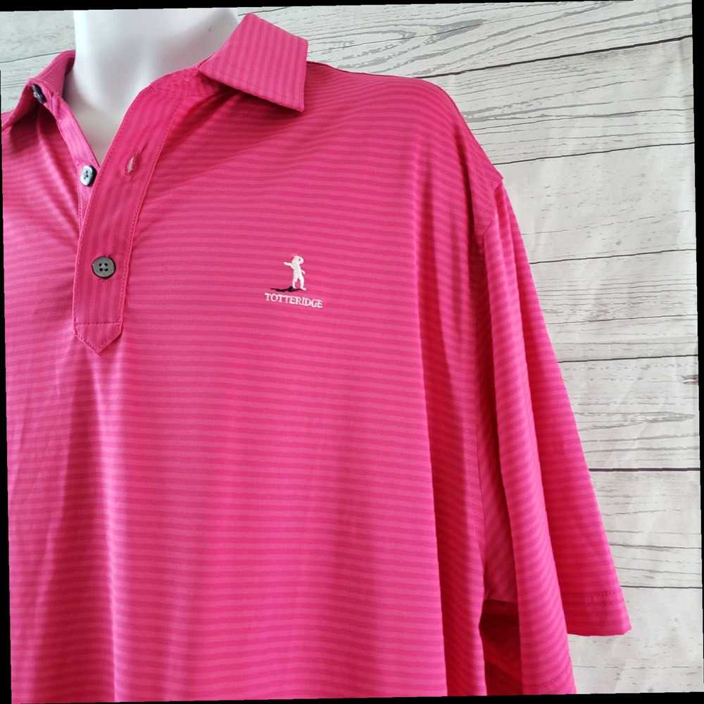 Footjoy Footjoy Mens Polo Shirt Sz XL Pink Stripe… - image 2