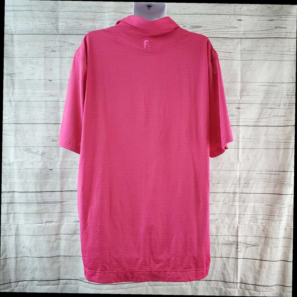 Footjoy Footjoy Mens Polo Shirt Sz XL Pink Stripe… - image 4