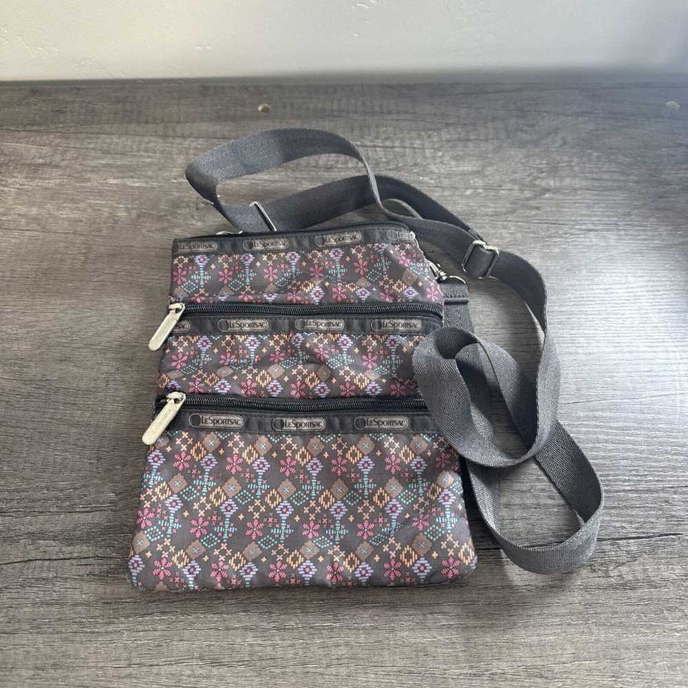 LeSportSac Vintage Floral Travel Crossbody Purse … - image 1