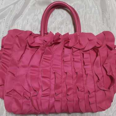 【Genuine product】PRADA Handbag Frill Pink