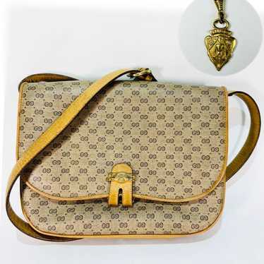 GUCCI Shoulder Bag Micro GG Supreme Brown