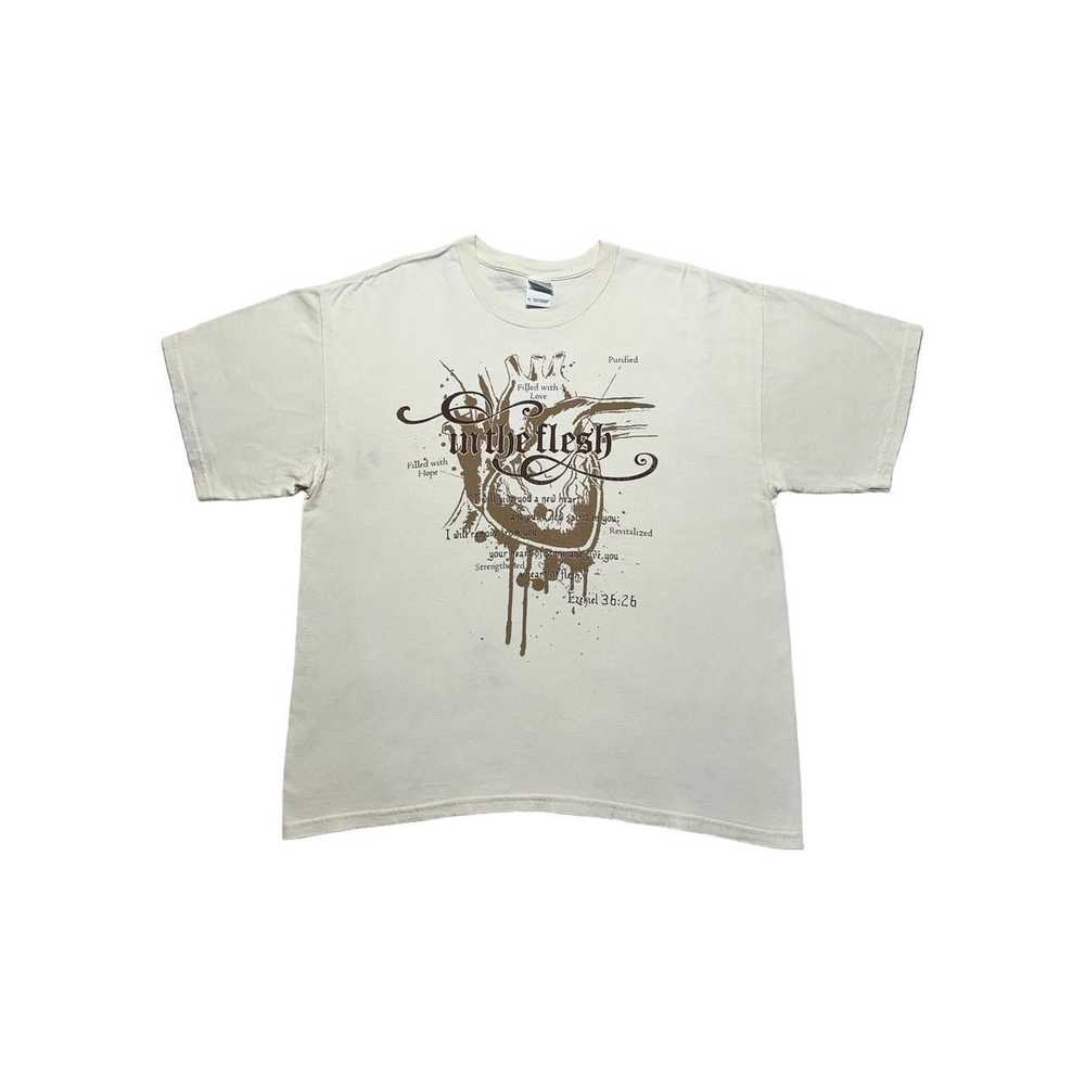 Gildan × Vintage Y2K Style In the Flesh Heart T-S… - image 1