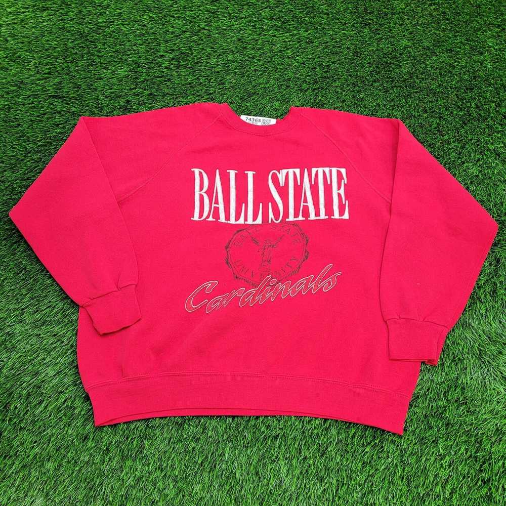 Vintage Vintage Ball State Cardinals Sweatshirt W… - image 1