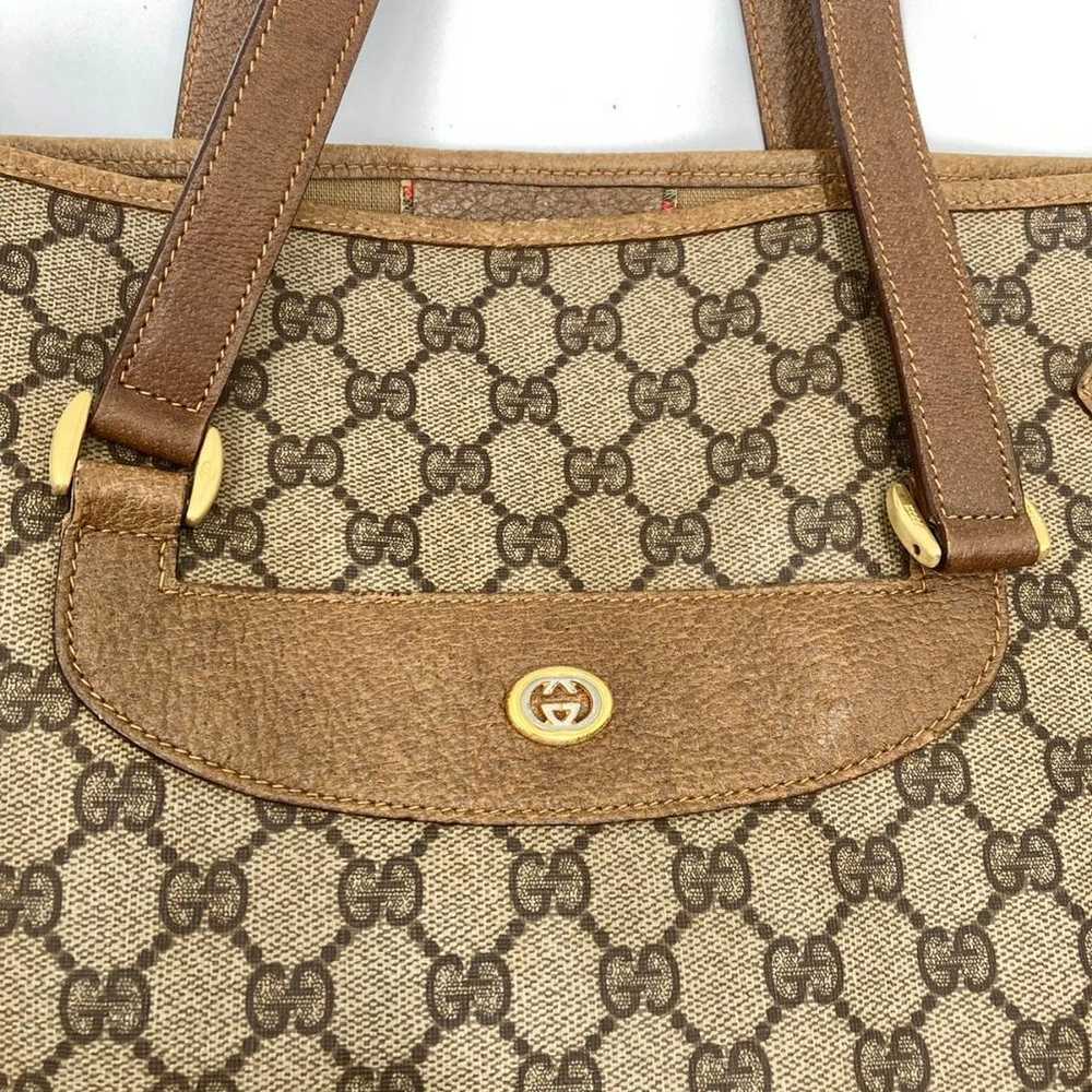 Gucci tote bag in PVC GG Supreme leather, brown. - image 10