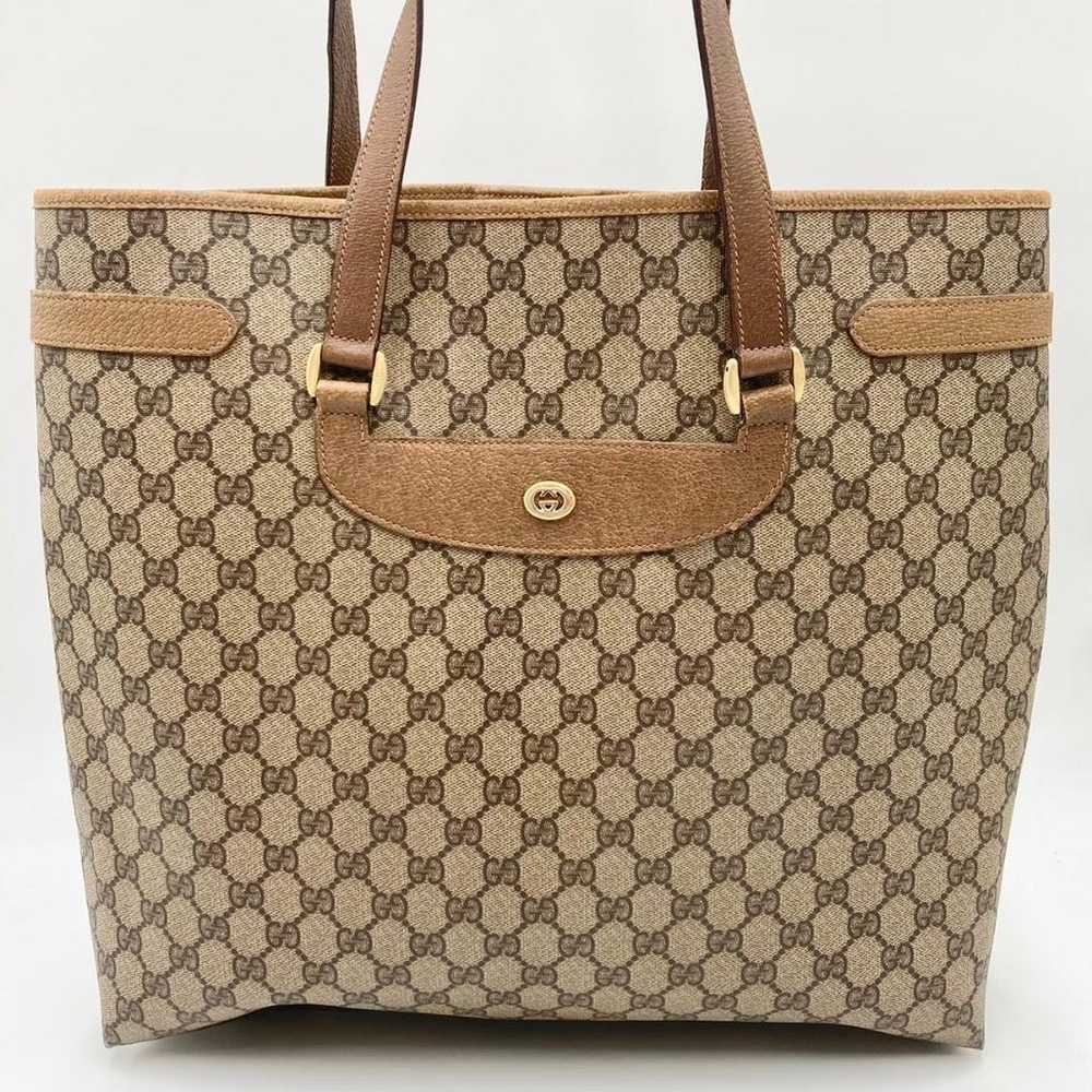 Gucci tote bag in PVC GG Supreme leather, brown. - image 1