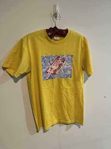 Supreme Yellow naked woman supreme tee