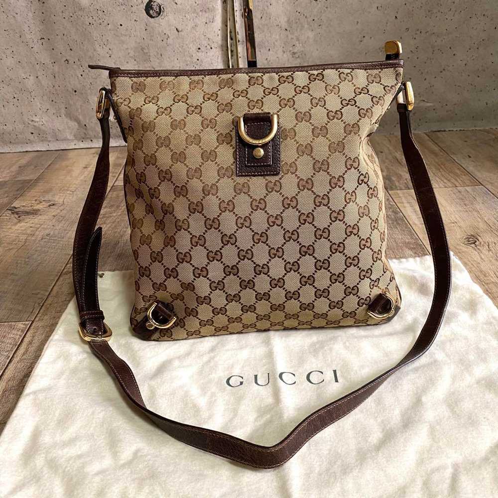 Authentic Gucci Gg Canvas Shoulder Bag Abby Cross… - image 2