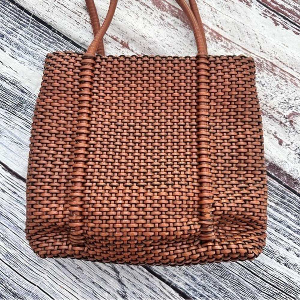 Vintage Nine West Vegan Leather Weave Purse - image 2