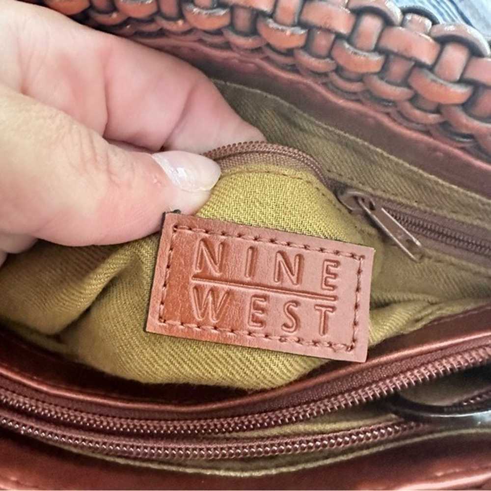 Vintage Nine West Vegan Leather Weave Purse - image 5