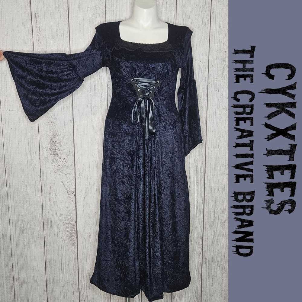 Vintage VTG 90s CYKXTEES Velvet Goth Victorian Re… - image 1