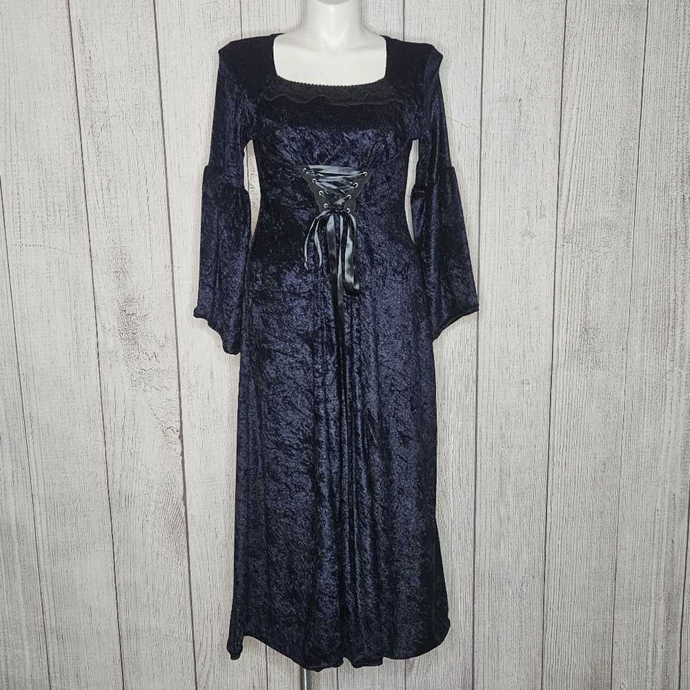 Vintage VTG 90s CYKXTEES Velvet Goth Victorian Re… - image 2