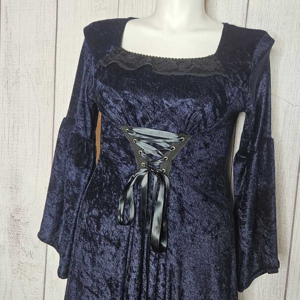 Vintage VTG 90s CYKXTEES Velvet Goth Victorian Re… - image 3