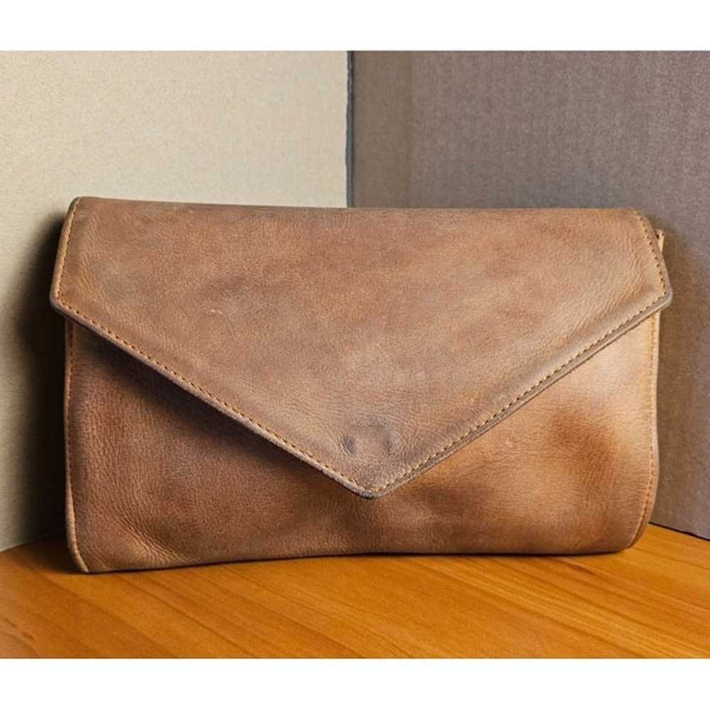 Vintage Handmade Soft Leather Clutch By Fashionab… - image 1