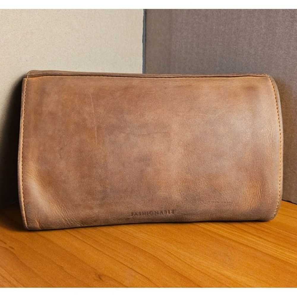 Vintage Handmade Soft Leather Clutch By Fashionab… - image 3