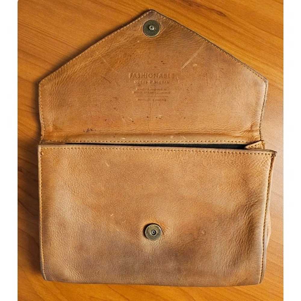 Vintage Handmade Soft Leather Clutch By Fashionab… - image 7