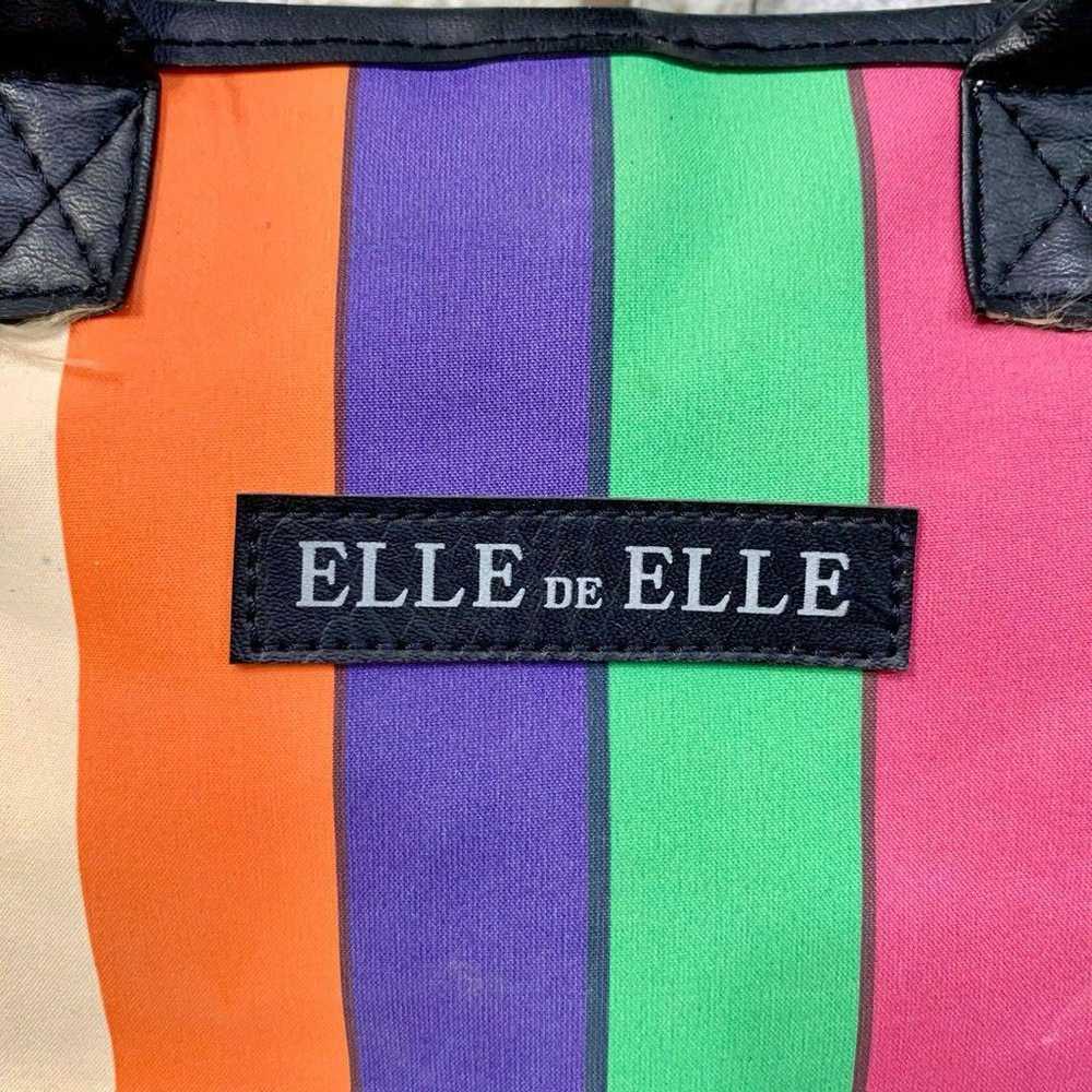 ELLE de ELLE Multi-colored Stripe Tote Bag - image 4