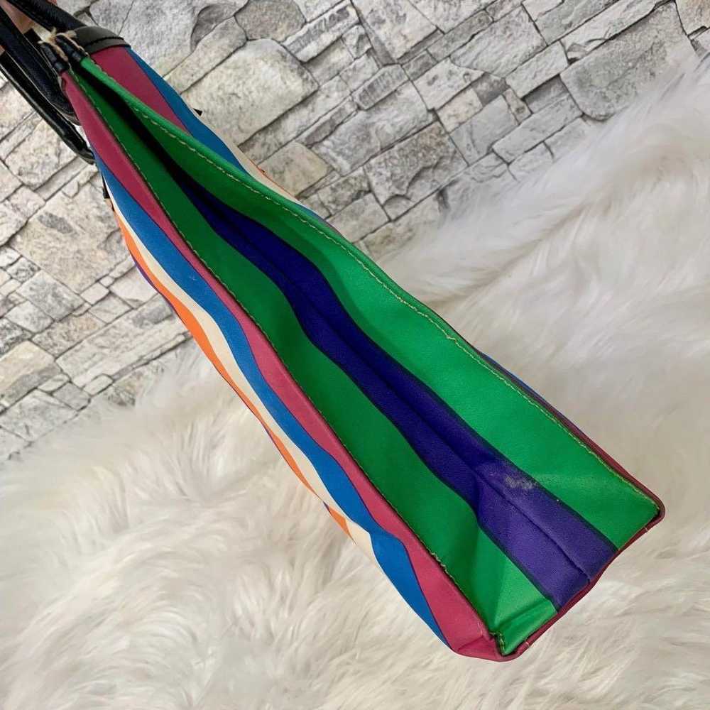 ELLE de ELLE Multi-colored Stripe Tote Bag - image 6