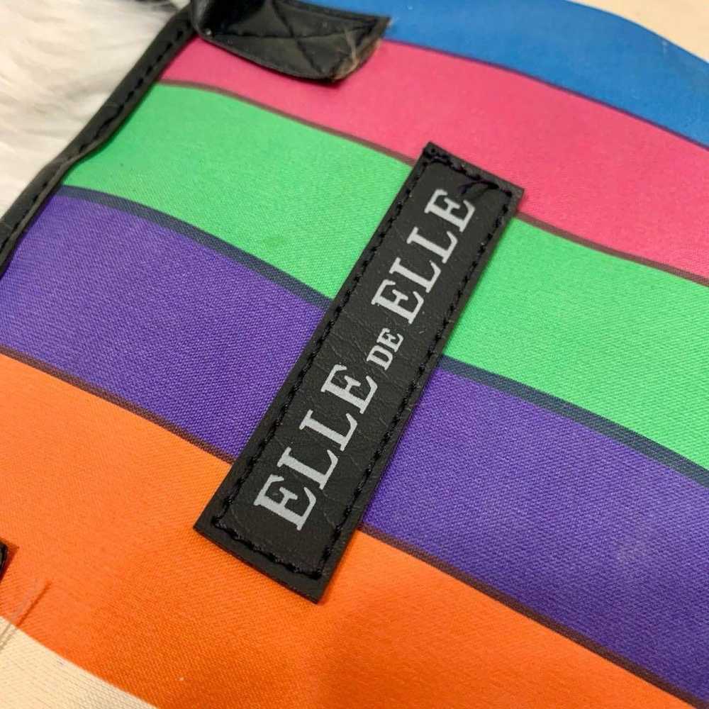 ELLE de ELLE Multi-colored Stripe Tote Bag - image 9