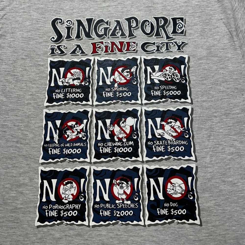 Hanes × Vintage Vintage Singapore Is A Fine City … - image 3