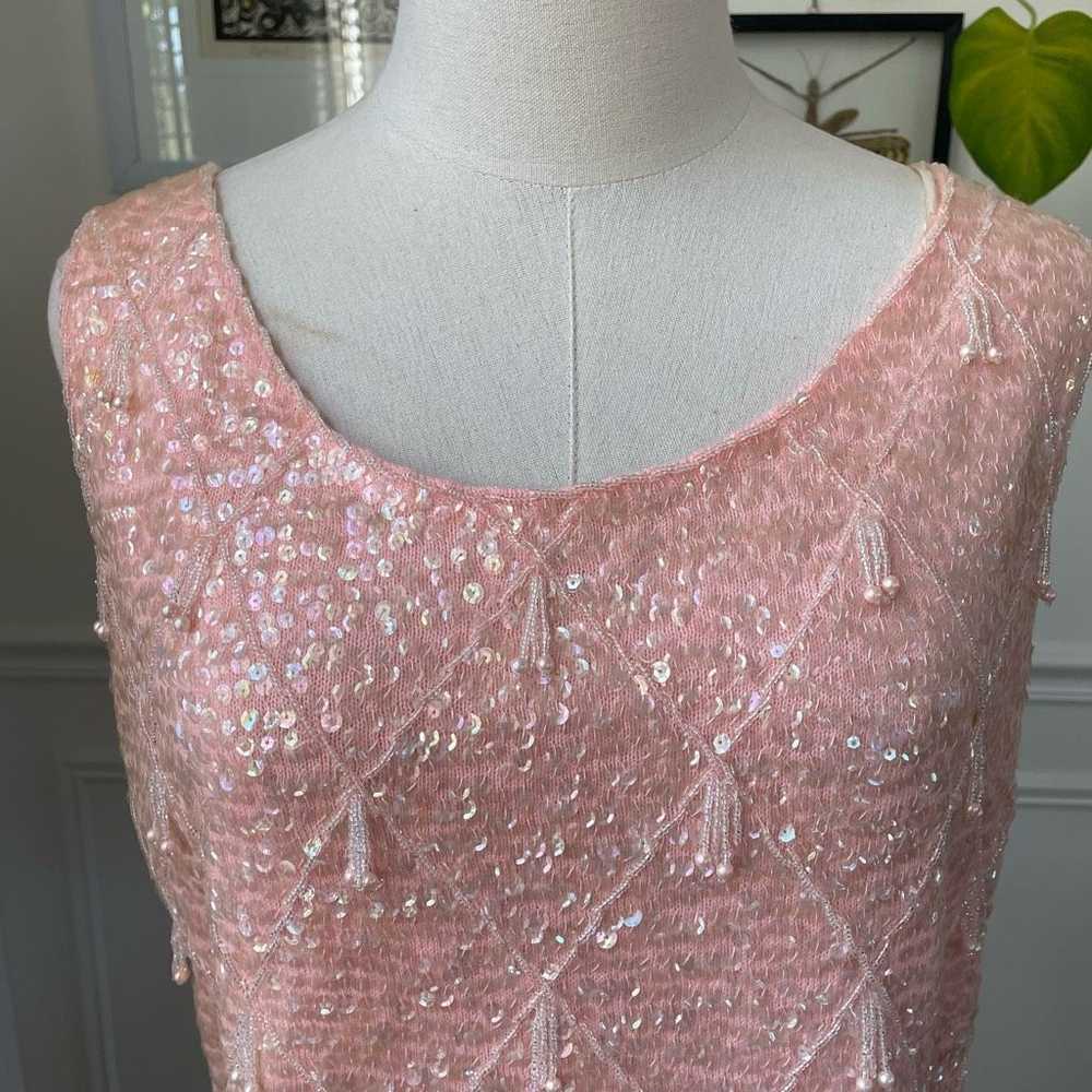 Vintage Vintage 60s Imperial Imports Pink Beaded … - image 2