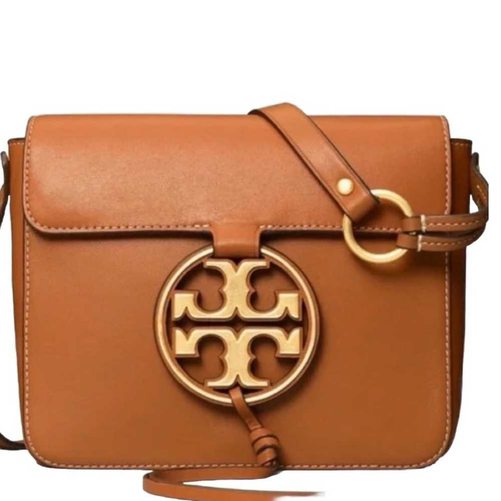 Tory Burch  Miller Leather Crossbody in Aged Came… - image 2