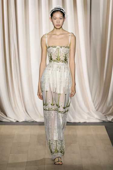 Giambattista Valli Sleeveless Illusion Embroidered