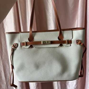 Real leather tote bag