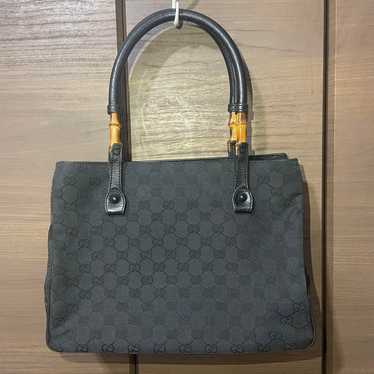 GUCCI GG canvas Bamboo handle tote bag 112526 - image 1