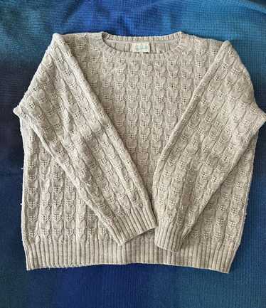 WYTHE Highland Cableknit Sweater in Cream