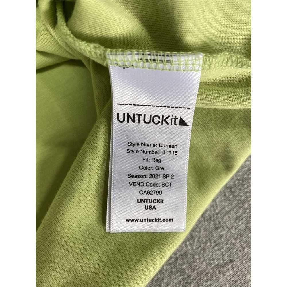 UNTUCKit UntuckIt Shirt Mens Extra Large Green Po… - image 5