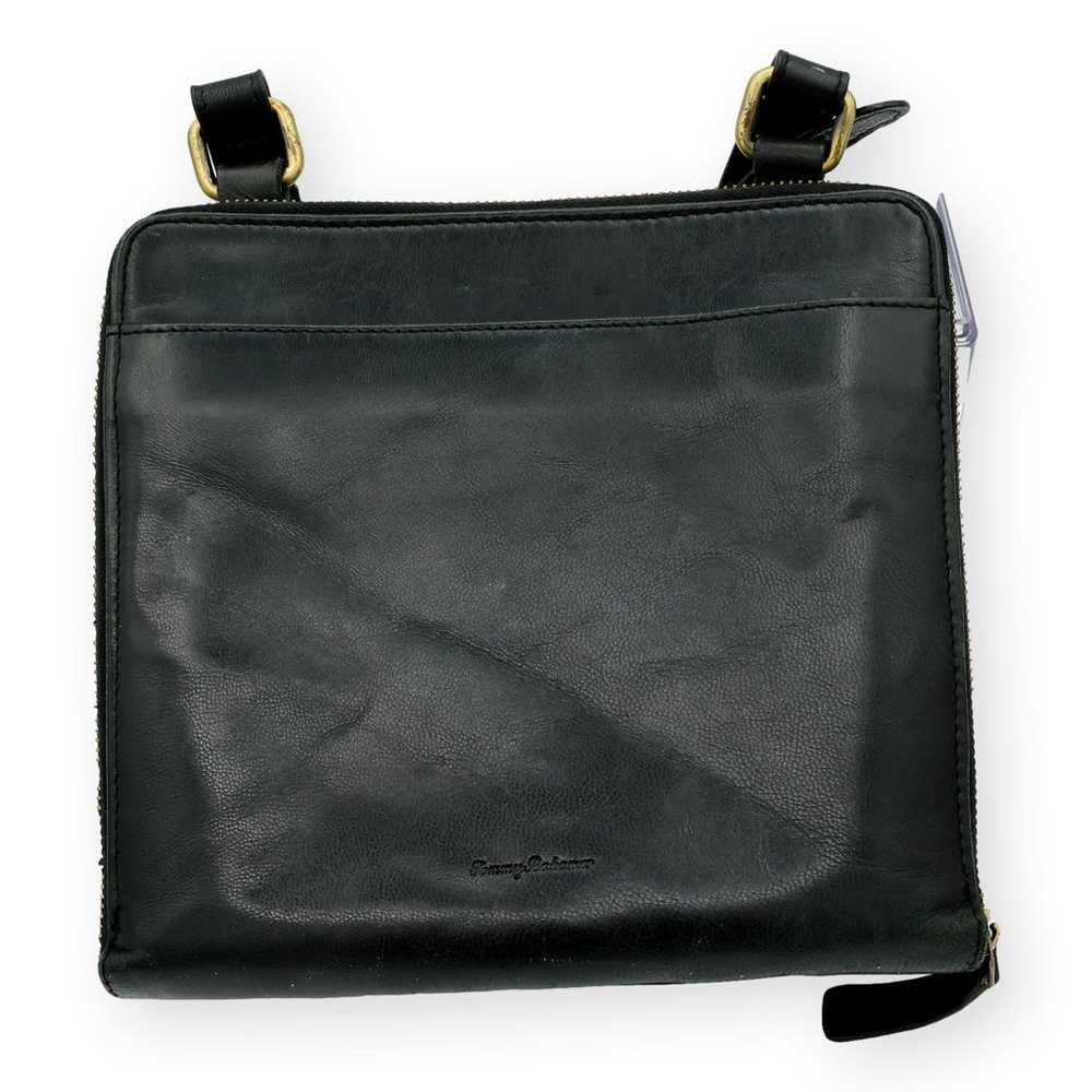 Vintage Black Leather Crossbody Handbag Medium - image 7