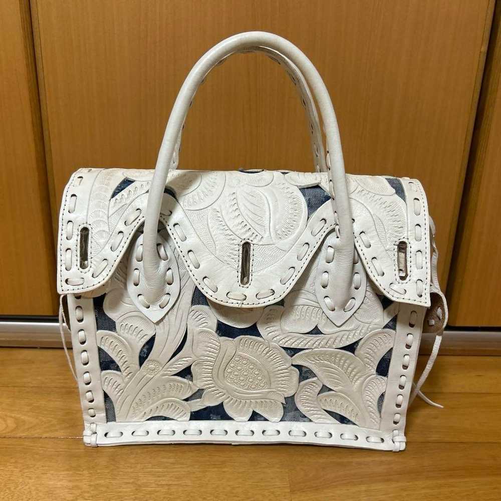 Grace Continental White x Denim Bag - image 1