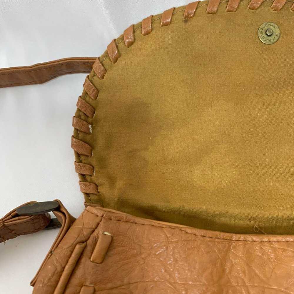 ◎ Showa Retro Shoulder Bag ◎ Brown Flower Stitch … - image 10