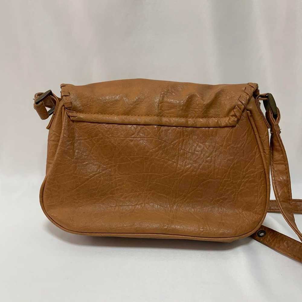 ◎ Showa Retro Shoulder Bag ◎ Brown Flower Stitch … - image 7