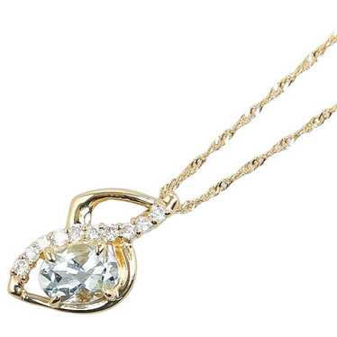 Other Other K18YG Yellow Gold Aquamarine Diamond N