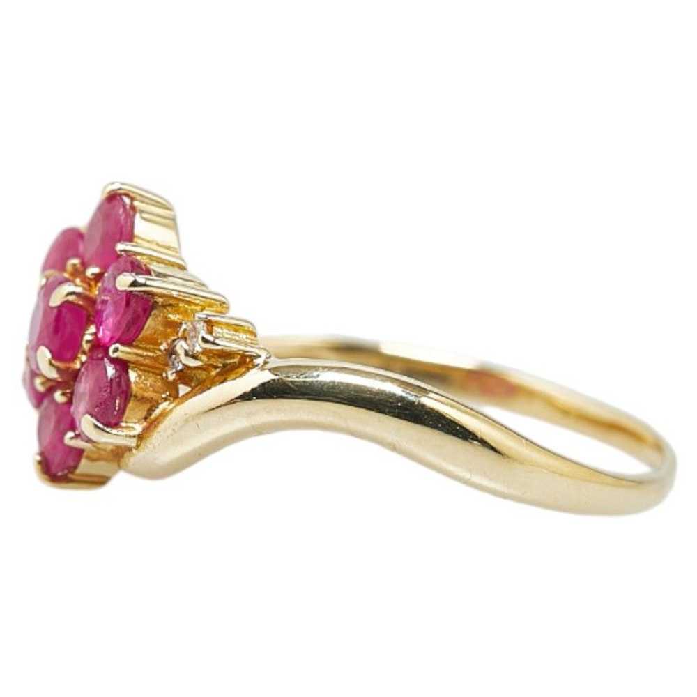 Other Other K18YG Yellow Gold Ruby 1.00ct Diamond… - image 3