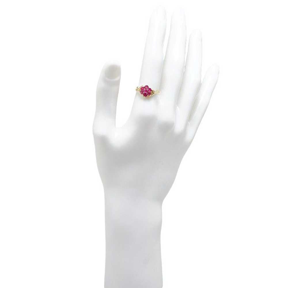 Other Other K18YG Yellow Gold Ruby 1.00ct Diamond… - image 7