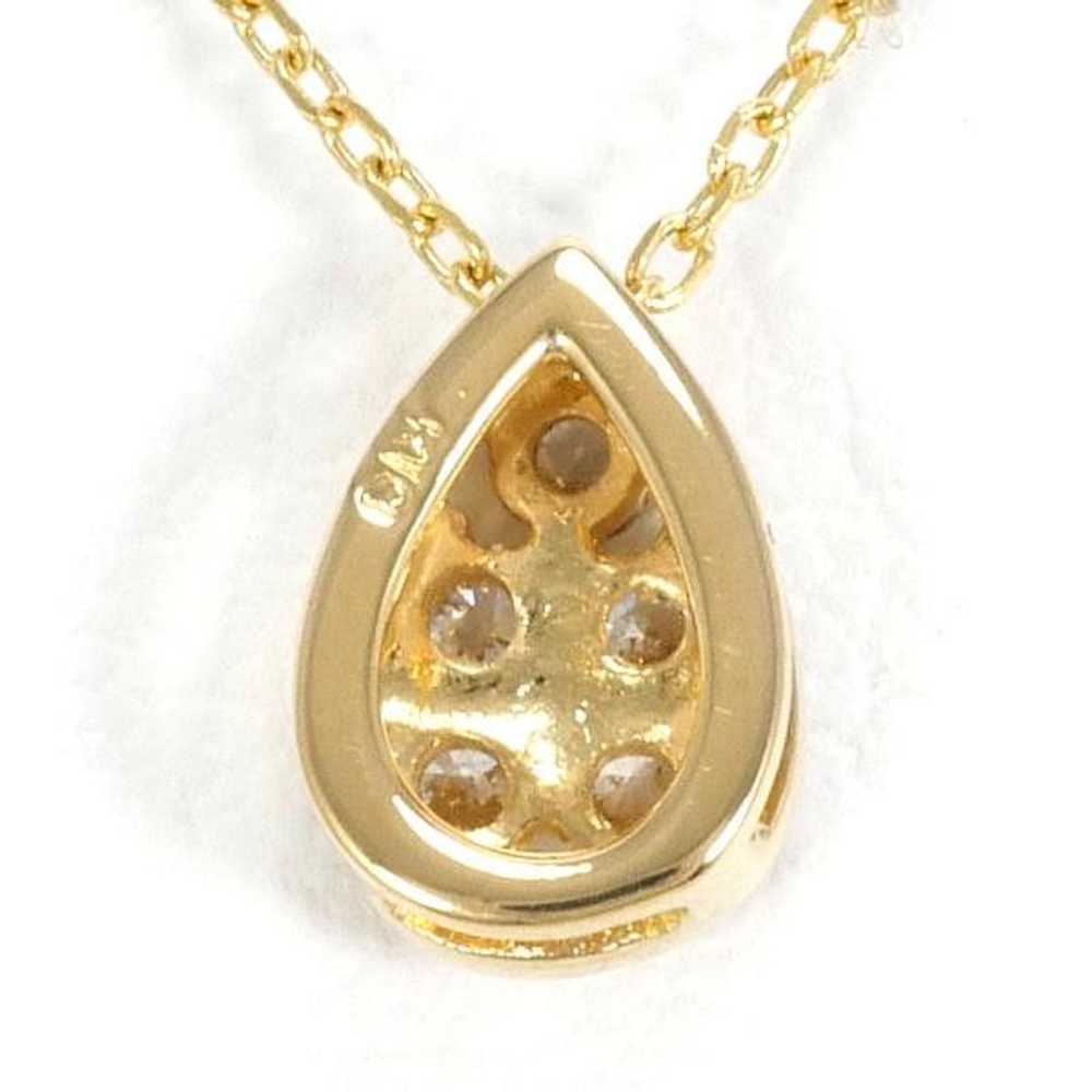 Other Other K18 Yellow Gold Diamond Necklace Meta… - image 4