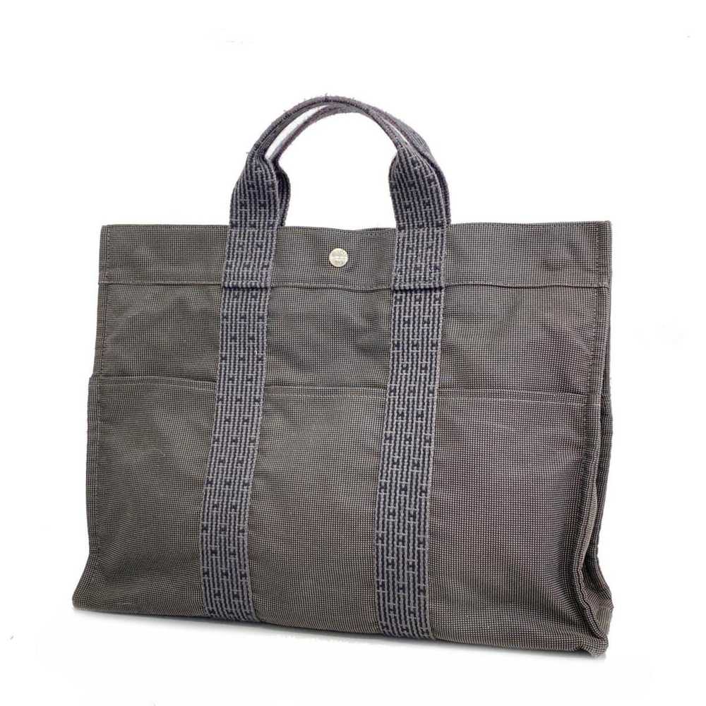 Hermes Hermes Tote Bag Air Line MM Canvas Grey Wo… - image 1