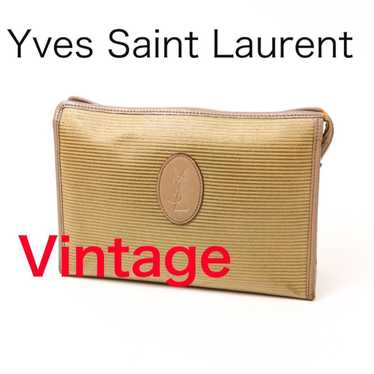 E4834-15 Vintage Yves Saint Laurent Clutch Bag Le… - image 1