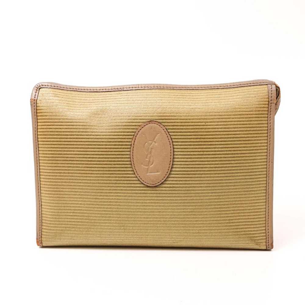 E4834-15 Vintage Yves Saint Laurent Clutch Bag Le… - image 2