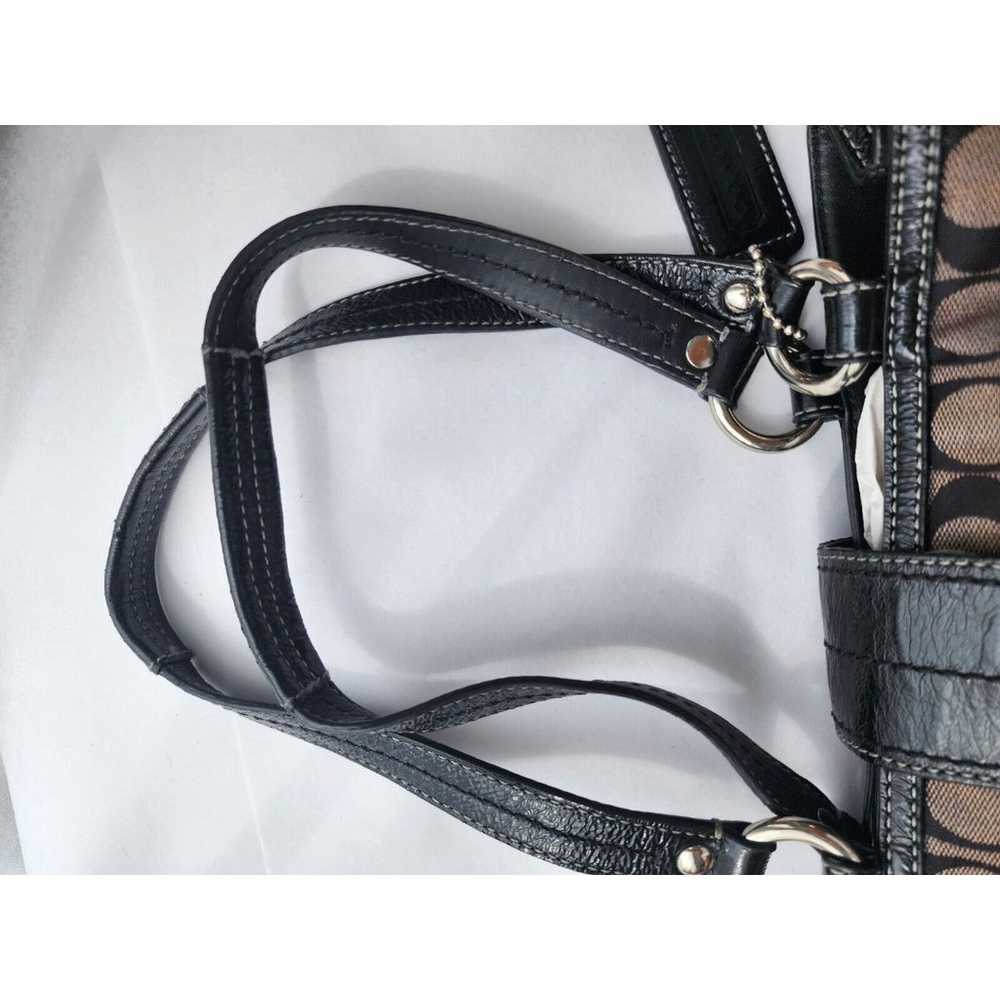 COACH F18750 Signature SOHO Shoulder Bag Black Vi… - image 12