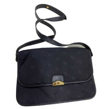 Vintage Christian Dior Flap Bag Black Monogram Lo… - image 1