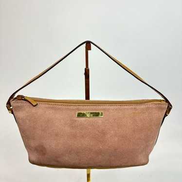 Vintage Gucci Pink Suede Boat Pochette