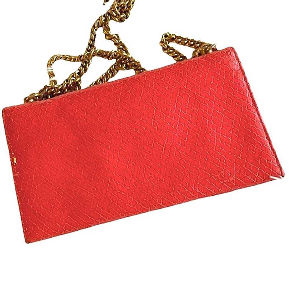 Henri Bendel 70's Vintage Red Python Crossbody wi… - image 7