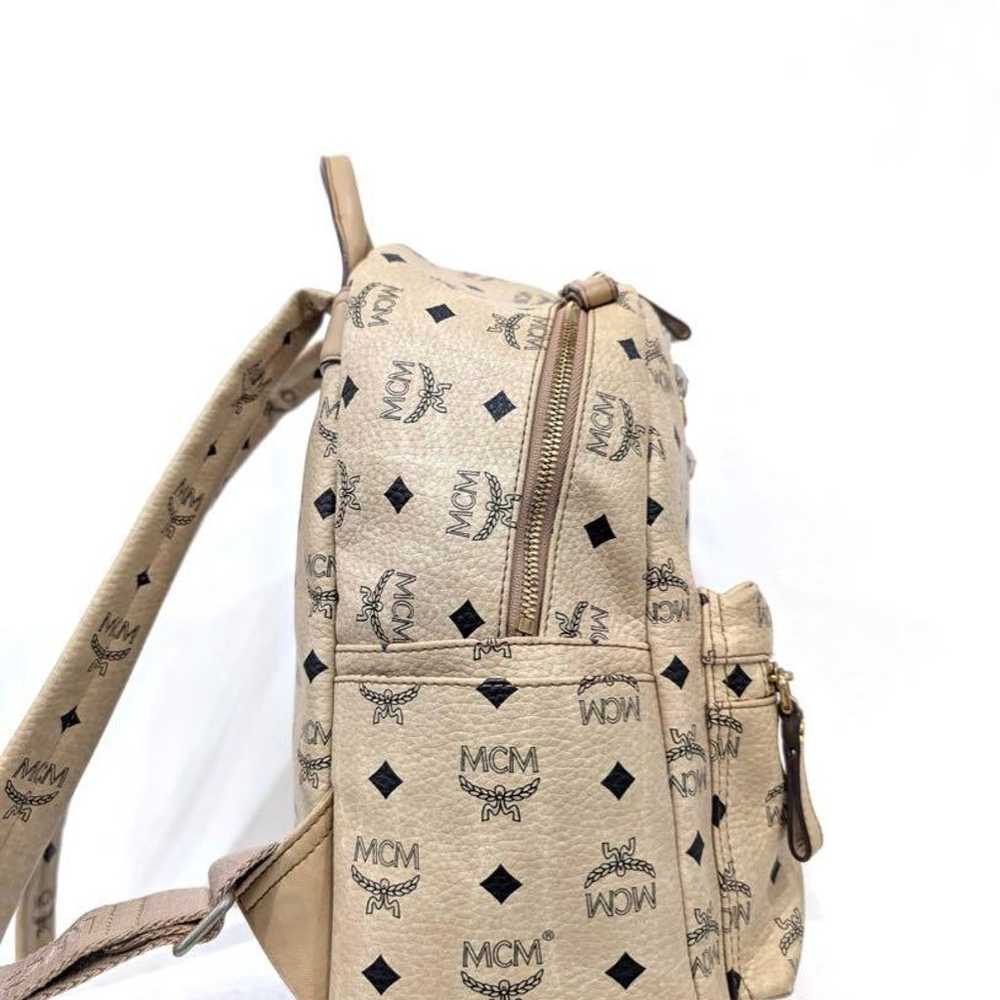 MCM MSCM backpack beige studs S size - image 2