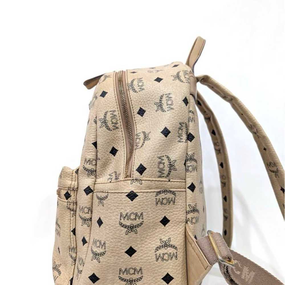 MCM MSCM backpack beige studs S size - image 3