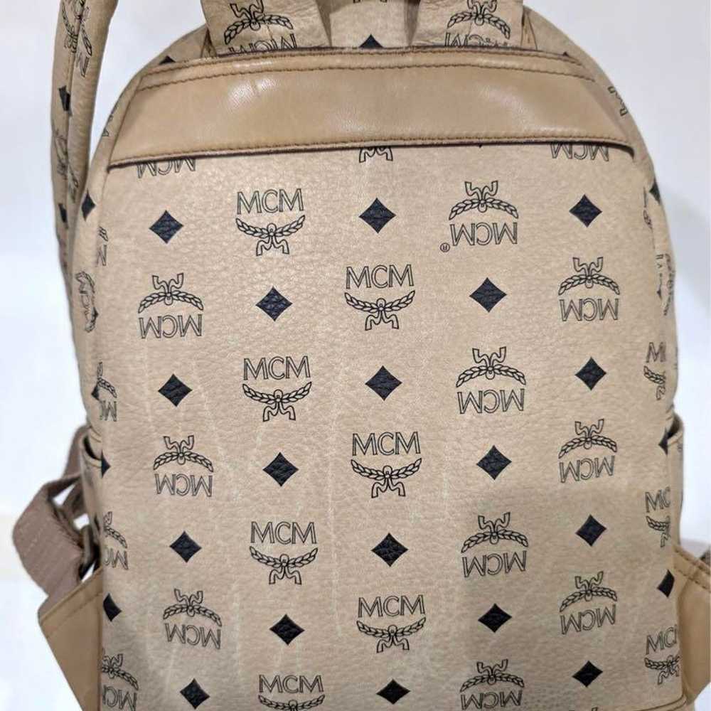 MCM MSCM backpack beige studs S size - image 6