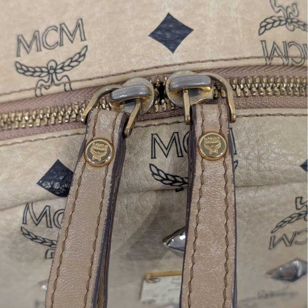 MCM MSCM backpack beige studs S size - image 7